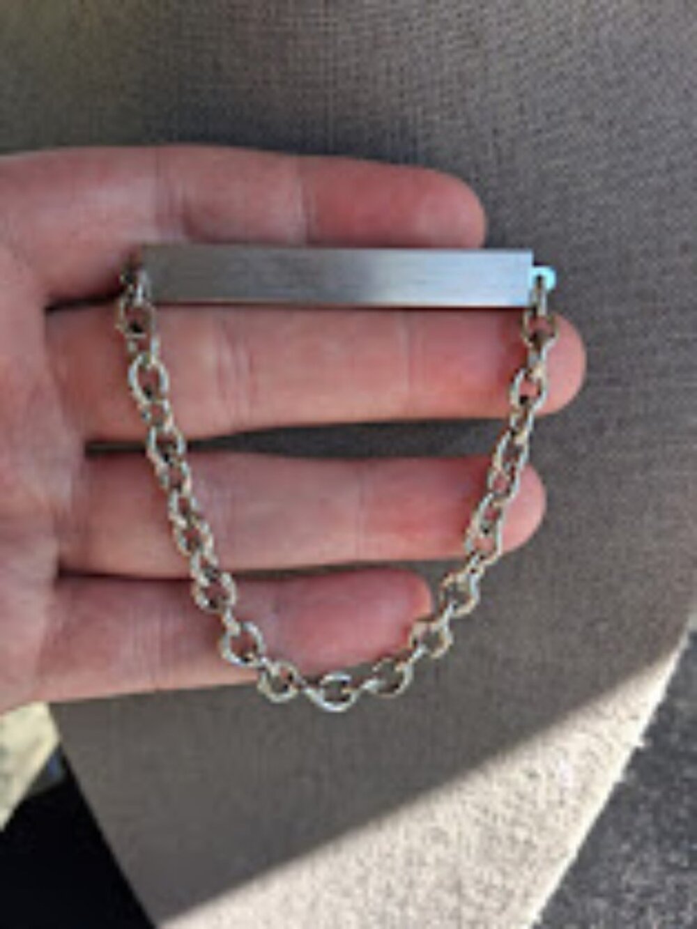 Sarah Coventry Chain dangle tie clip